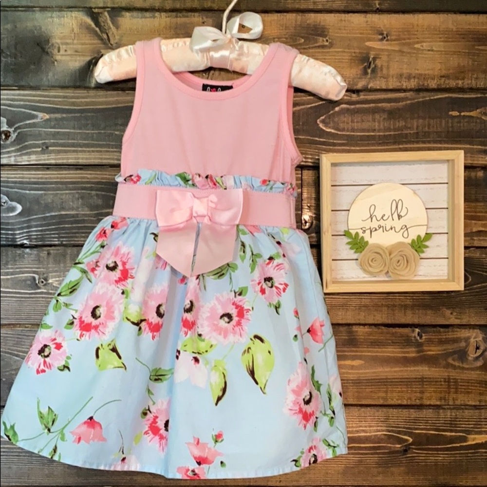 🦋 3 for $15 Lilt-blue and pink floral dress (2T